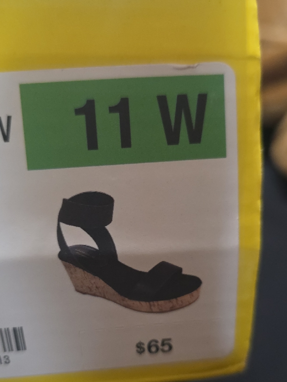Liz Claiborne Black Ankle-Strap Cork Wedge Sandals